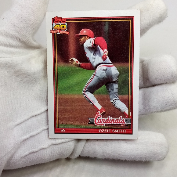 1991 Topps 40 Years of Baseball Ozzy Smith MLB Trading Card #130 - Picture 4 of 5